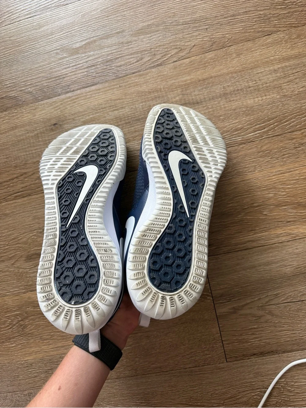 Nike Navy and White Volleyball Shoes